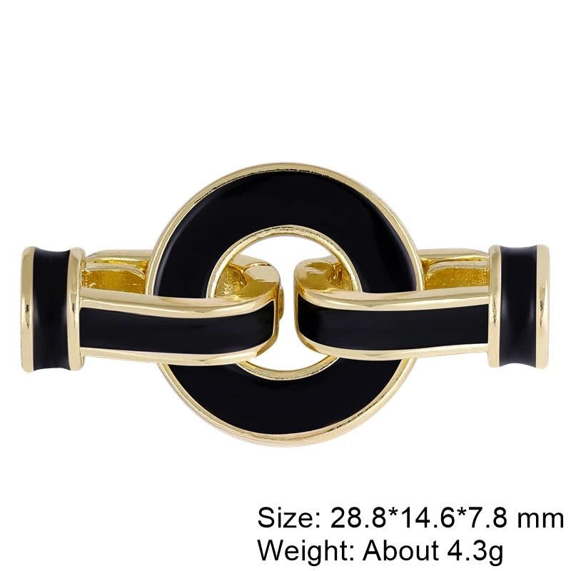Juya 18K Gold Plated Decorative Connector Fastener Clasps Accessories For DIY Women Needlework Beads Gems Pearls Jewelry Making
