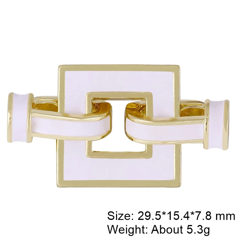 Juya 18K Gold Plated Decorative Connector Fastener Clasps Accessories For DIY Women Needlework Beads Gems Pearls Jewelry Making