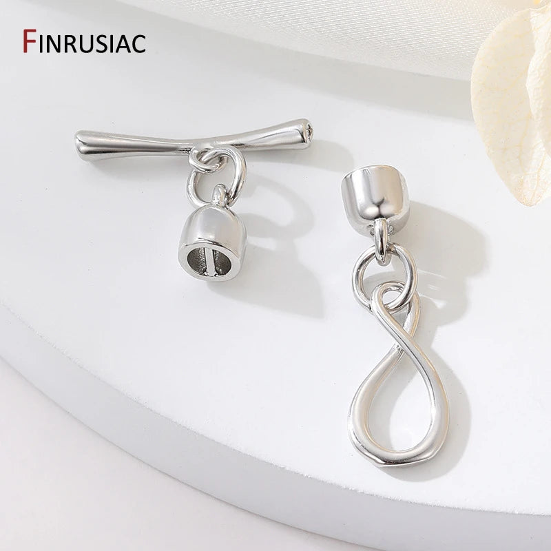 14K Gold Plated Infinity Symbol OT Toggle Clasps For Bracelets Necklace Making,Connector For Jewelry,DIY Jewelry Accessories