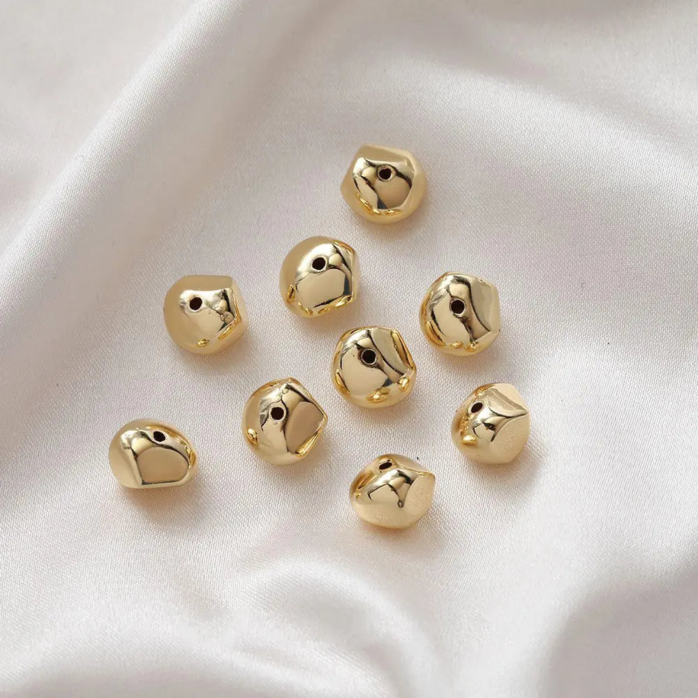 20PCS  Irregular Resin Beads Metallic Feeling Pendant Charms for Jewelry Making Diy Earrings Supplies Made Acrylic Accessories