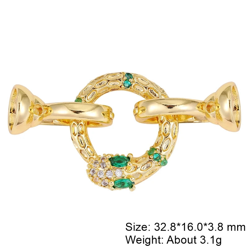 Juya 18K Gold Plated Decorative Connector Fastener Clasps Accessories For DIY Women Needlework Beads Gems Pearls Jewelry Making