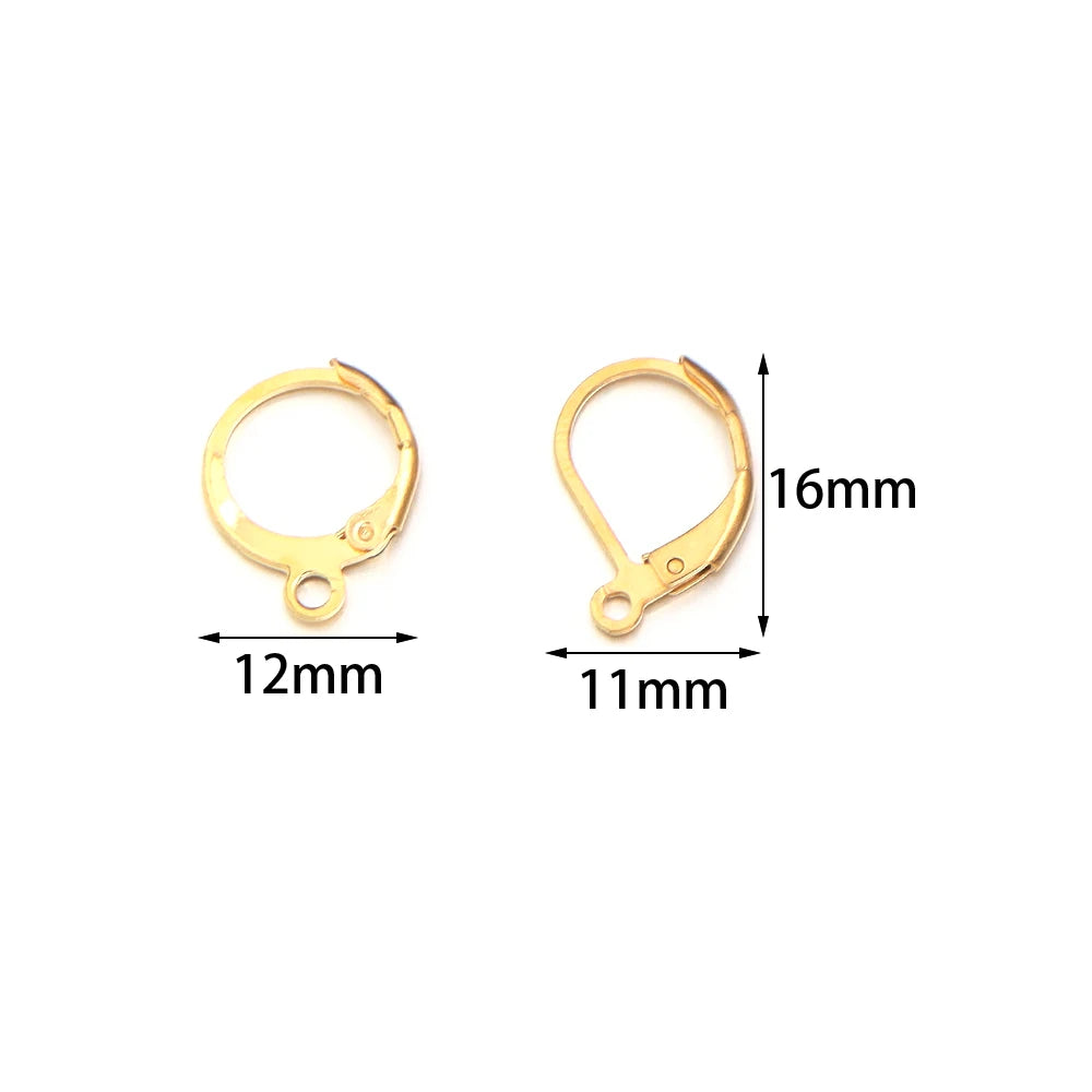 20pcs/lot Stainless Steel Ear Hook Round Earring Hooks Earwire For DIY Jewelry Making Earrings  Findings Supplies Accessories