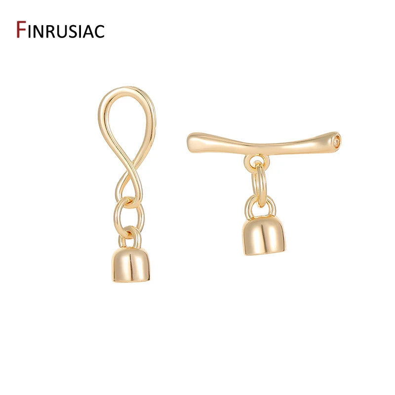 14K Gold Plated Infinity Symbol OT Toggle Clasps For Bracelets Necklace Making,Connector For Jewelry,DIY Jewelry Accessories