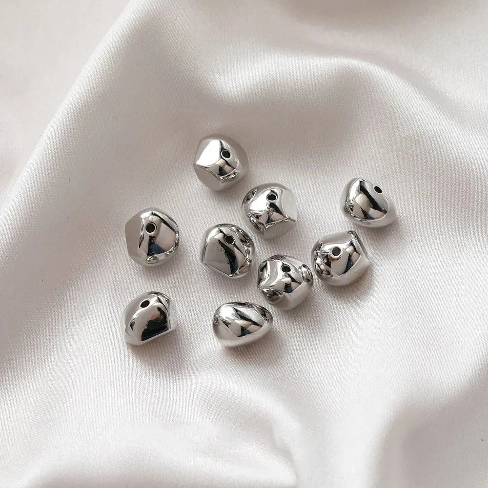 20PCS  Irregular Resin Beads Metallic Feeling Pendant Charms for Jewelry Making Diy Earrings Supplies Made Acrylic Accessories