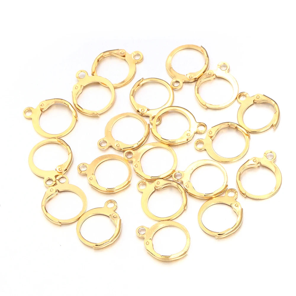 20pcs/lot Stainless Steel Ear Hook Round Earring Hooks Earwire For DIY Jewelry Making Earrings  Findings Supplies Accessories