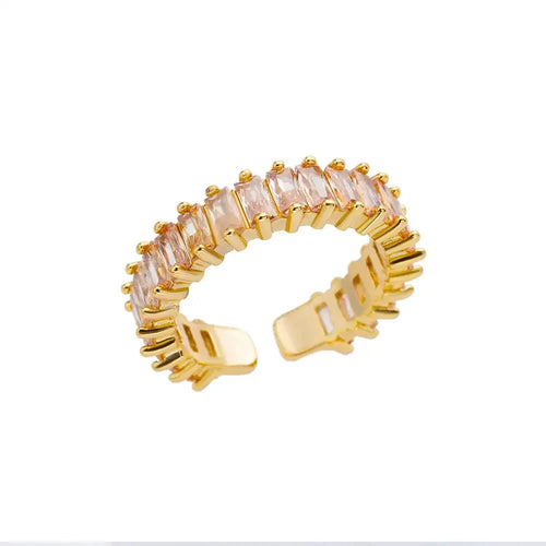 316L Stainless Steel Rings for Women Gold Color Never Fade Luxury