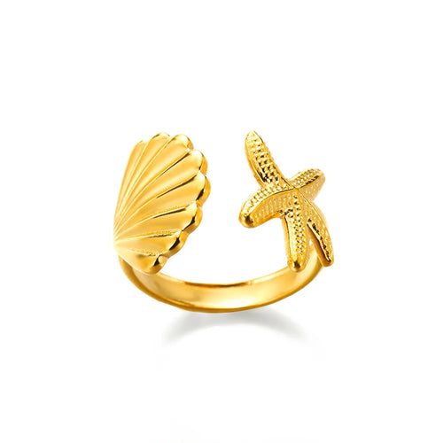 316L Stainless Steel Rings for Women Gold Color Never Fade Luxury