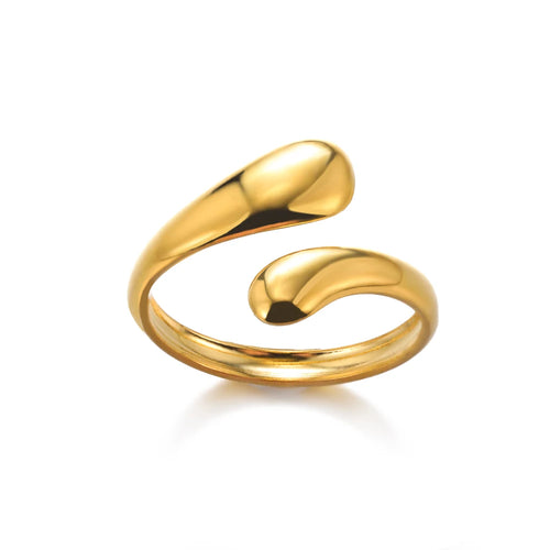 316L Stainless Steel Rings for Women Gold Color Never Fade Luxury