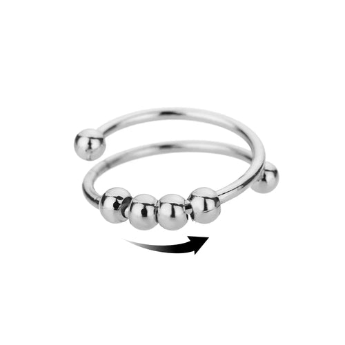 Anti Stress Anxiety Fidget Rings for Women Satinless Steel Spinner
